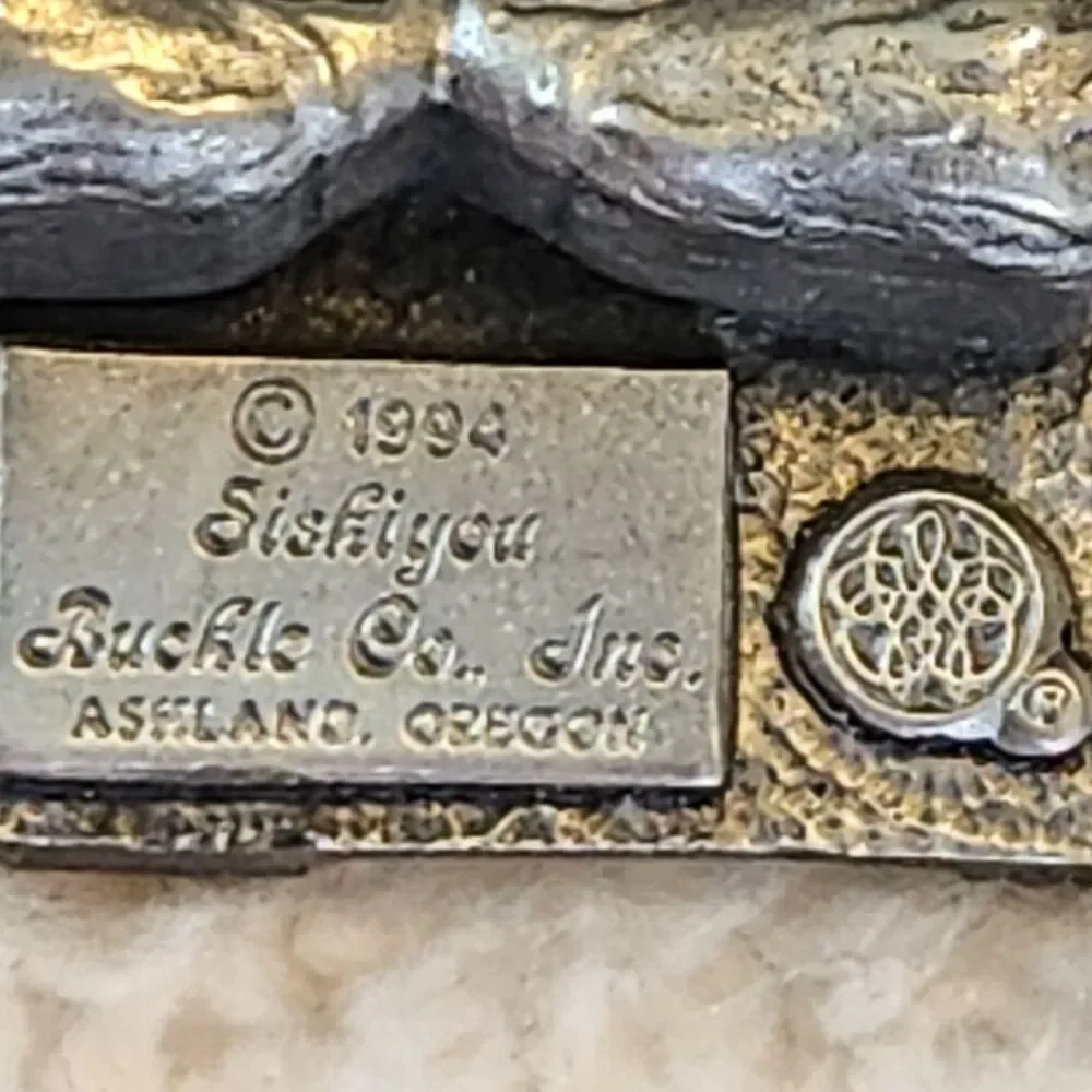 1994 Siskiyou Motorcycle Belt Buckle LIVE TO RIDE - RIDE TO LIVE Winged #1 USA